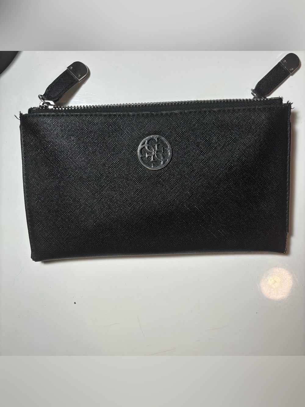 Guess Black Double Zip Wallet